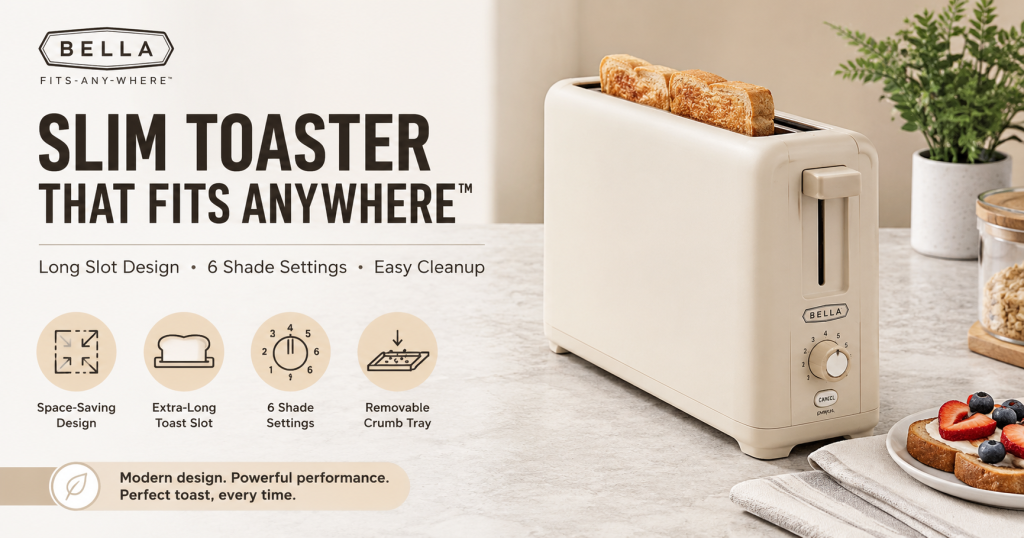 BELLA 2-Slice Slim Toaster Review – Compact Fits-Anywhere Design