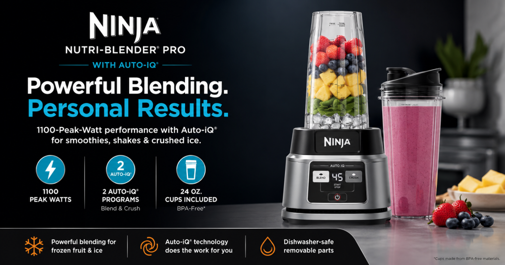 Ninja BN401 Nutri Pro Review – 1100W Personal Blender with Auto-iQ